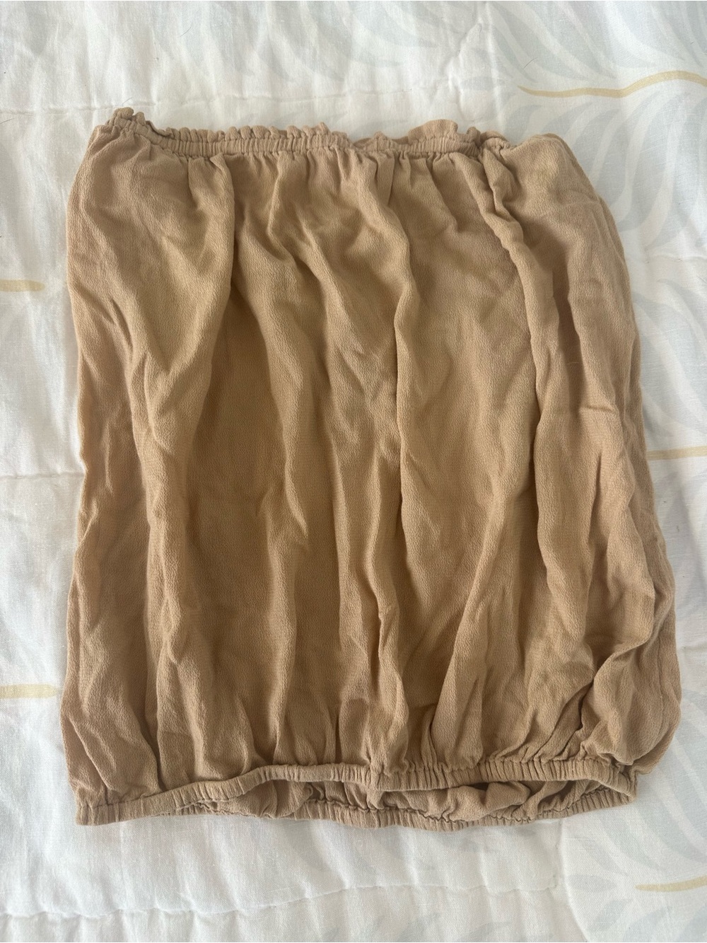 Indah Gemma Light Beige Elastic Waist Tube Top s/m